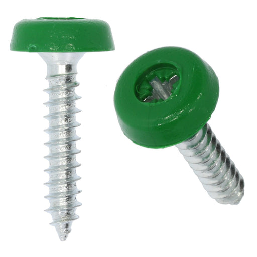 Green EV Electric Polytops Moulded Number Plate Screw, 26mm Long - VehicleClips
