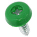 Green EV Polytops Moulded Number Plate Screw, 20mm Long - VehicleClips