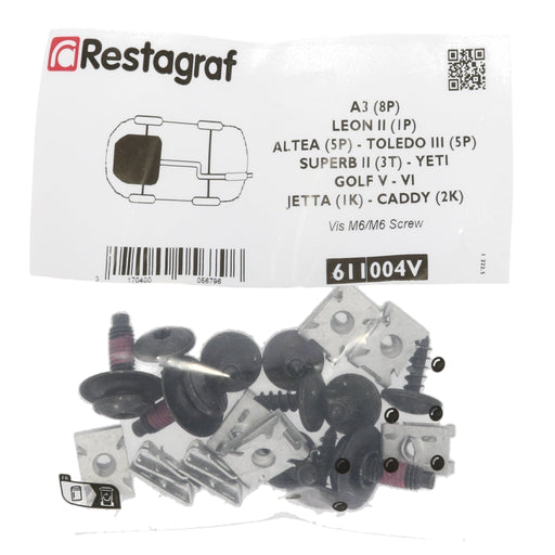 Restagraf Complete Engine Undertray Fixing & Fastener Kit for Skoda Yeti and Superb Mk2 - VehicleClips