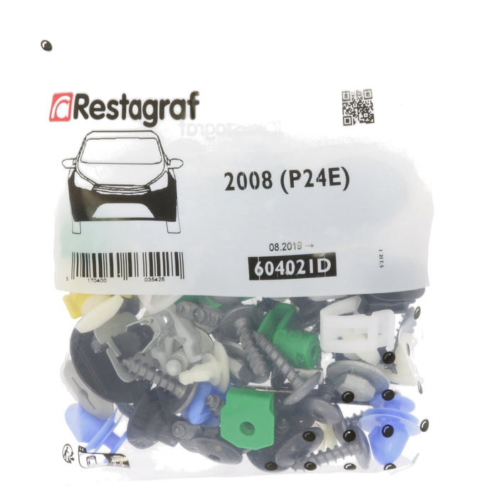 Restagraf Peugeot 2008 Front Bumper Fixings & Fasteners Fitting Kit - VehicleClips