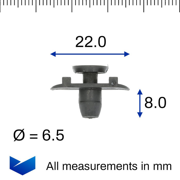 Weatherstrip Retainer Plastic Clip, Audi 8L3837199B - VehicleClips