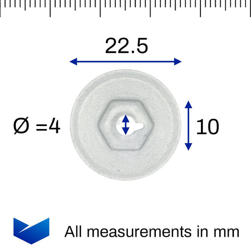 Wheel Arch Lining & Underbody Shield Metal Nut, Ford 1382642 - VehicleClips