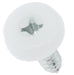 White Polytops Moulded Number Plate Screw, 20mm Long - VehicleClips