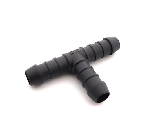 10mm Car Heater & Breather Hose Connector, T-piece, Nylon PA66 - VehicleClips