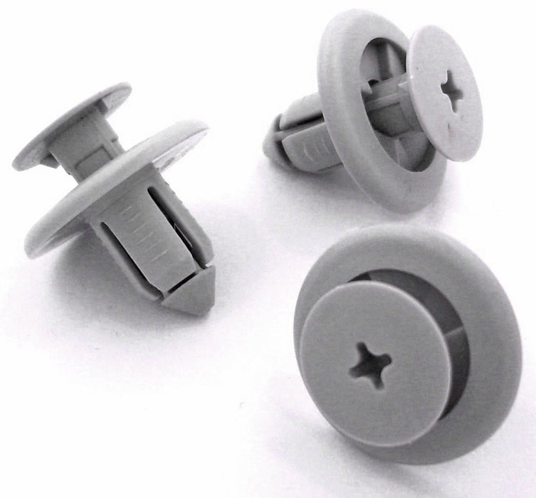8mm Grey Easy Release Trim Clips - VehicleClips