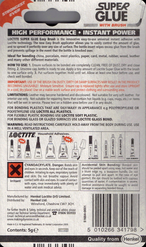 Henkel Loctite Brush On Super Glue, 5g - VehicleClips