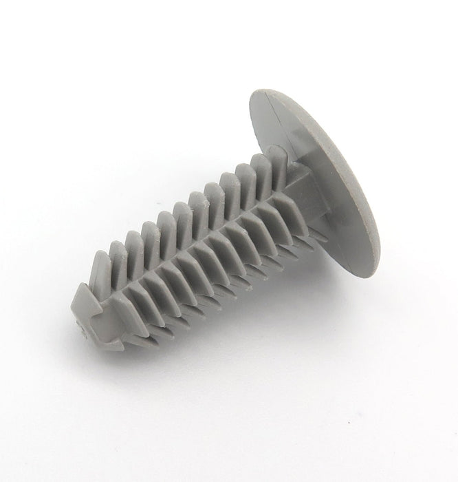 Light Grey Fir Tree Trim Panel Clips 8mm Hole- 18mm Head, Perfect for Volkswagen camper linings - VehicleClips