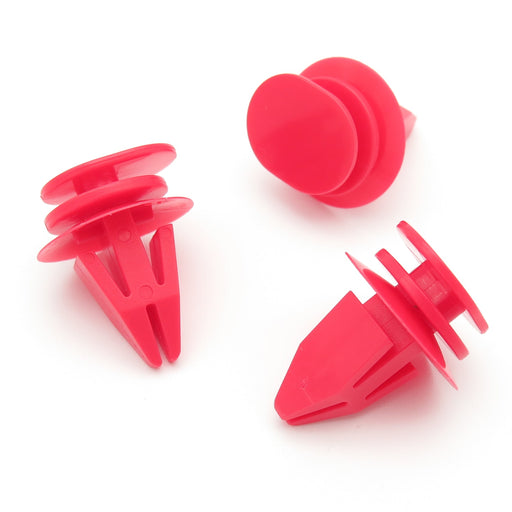 Mini Red Plastic Trim Clips for Sideskirts, Sill Mouldings, Bodykits- 51717127742 - VehicleClips