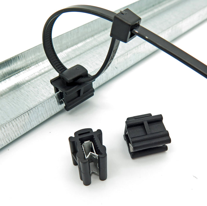 Panel Edge Fastener Clip for Cable Ties - VehicleClips
