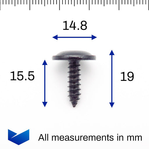 Self Tapping Metal Screw for Wheel Arch Linings, Volvo 30640602 - VehicleClips