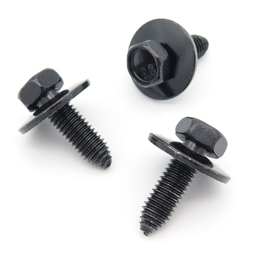 SEM Screw, M8 x 30mm with 24mm Washer, Black - VehicleClips