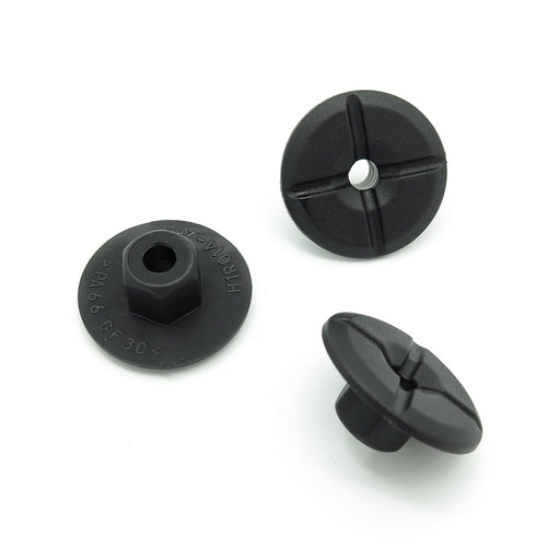 Unthreaded Plastic Nuts for Trim, Carpets & Sensor Mounts- Mercedes A2019900050 - VehicleClips